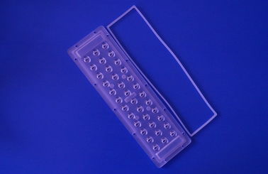 kopen LEIDENE van de graad Asymmetrische PC van 3X12 140x70 Straatlantaarnlens voor LEIDENE van 1w 3030SMD 140-150LM/W online vervaardiging