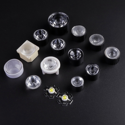 kopen 20mm Transparante 45 graadpmma Geleide Lens voor 1 Watt hoge macht Bridgelux Leds online vervaardiging