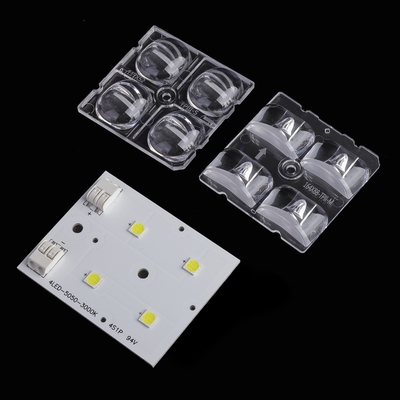 kopen 2x2 pc led lens, 4 in 1 led optische lens voor smd 5050 led lamp online vervaardiging