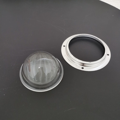 100w Led Light 78mm Led Glass Lens , 60 degree Led Lens with Square Heat Sink