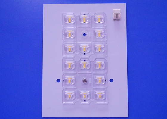 16 LED Street Light Module PCB Board White Solder Mask With 8 LED Lens Typeii-M