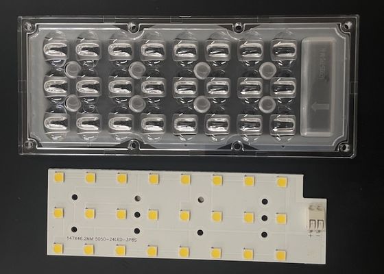 5050 SMD LED Straatlantaarnlens met 163X85 graden stralingshoek en optisch PC-materiaal voor 40W 50W lampen