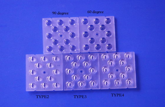 12 IN 1 50X50X5.57mm optische kwaliteit PC 3030 LED-lens voor SMD-straatlantaarn