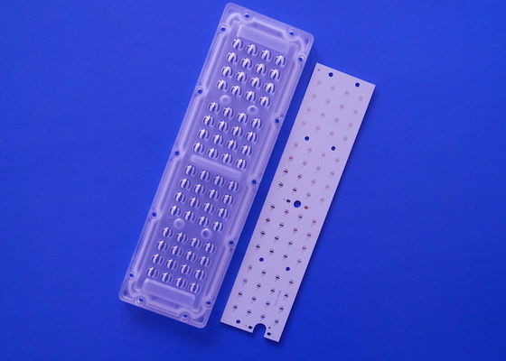 64 SMD 3535 LED Lichtmotor Module Verticale 65x150 Graden Lens voor LED Straatverlichtingsmodule