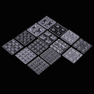 50x50mm led-lens 4/6/8/12/16/24 punten plastic secundaire optica /pmma led-optische led-lenzen voor straatverlichting / overstromingslicht