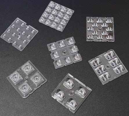 50X50MM 2x2 LED Array PC Lens 4 / 6 / 8 / 12 / 16 / 24 LED Voor 3030/3535/5050 SMD LED