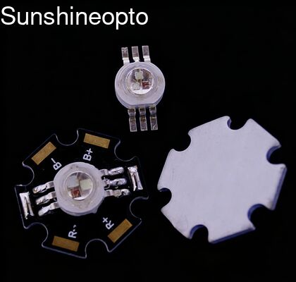 3W RGB krachtige LED-lichtgevende diode met 120 graden stralingshoek en sterontwerp