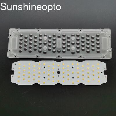 Bulk 50W 72 IN 1 3030 SMD LED-printplaat met 250x74x6,15mm lens voor lichtfabriek