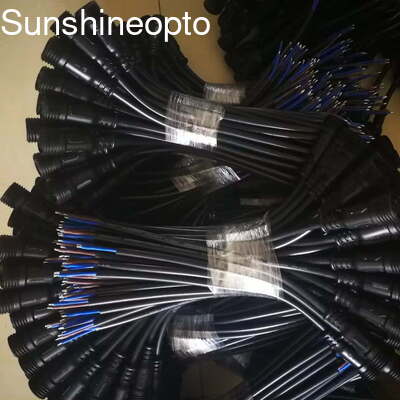 3-pins waterdichte mannelijke / vrouwelijke M12/M19 elektrische draad IP67 24AWG kabelconnector