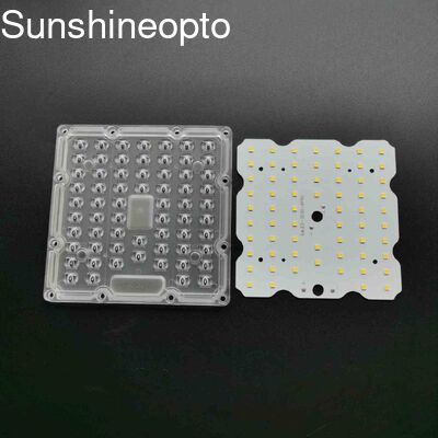 130x130 mm LED-moduleprintplaat met optische pc-lens en SMD3030 LED's