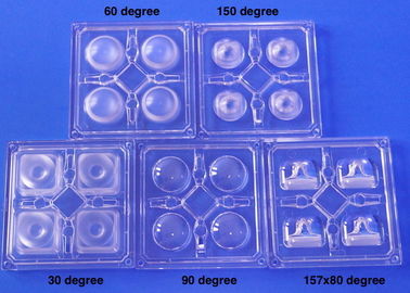 4 LEIDENE Hoge Baai Lichte Lens 90X90MM het Type van Winkeldoos SMD Optische Rangpc 5730/5050