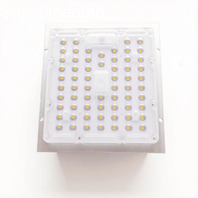 90° vierkante 3030 LED-lensmodule 64-LED optische pc-lens met aluminium PCB OEM/ODM-fabrikant