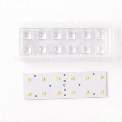 2×6 SMD 5050 LED-straatverlichting retrofitset 5000LM LED-module met 60×60° optische lens