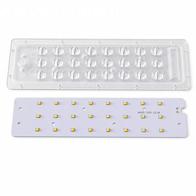 24W LED-straatverlichting Module Cover 45×143 graden Asymmetrische optische PC-lens met SMD 3535 LED-printplaat